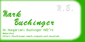 mark buchinger business card